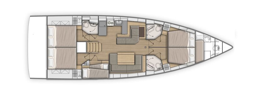 Oceanis 51.1 - 5 + 1 cab. First Heartbeat